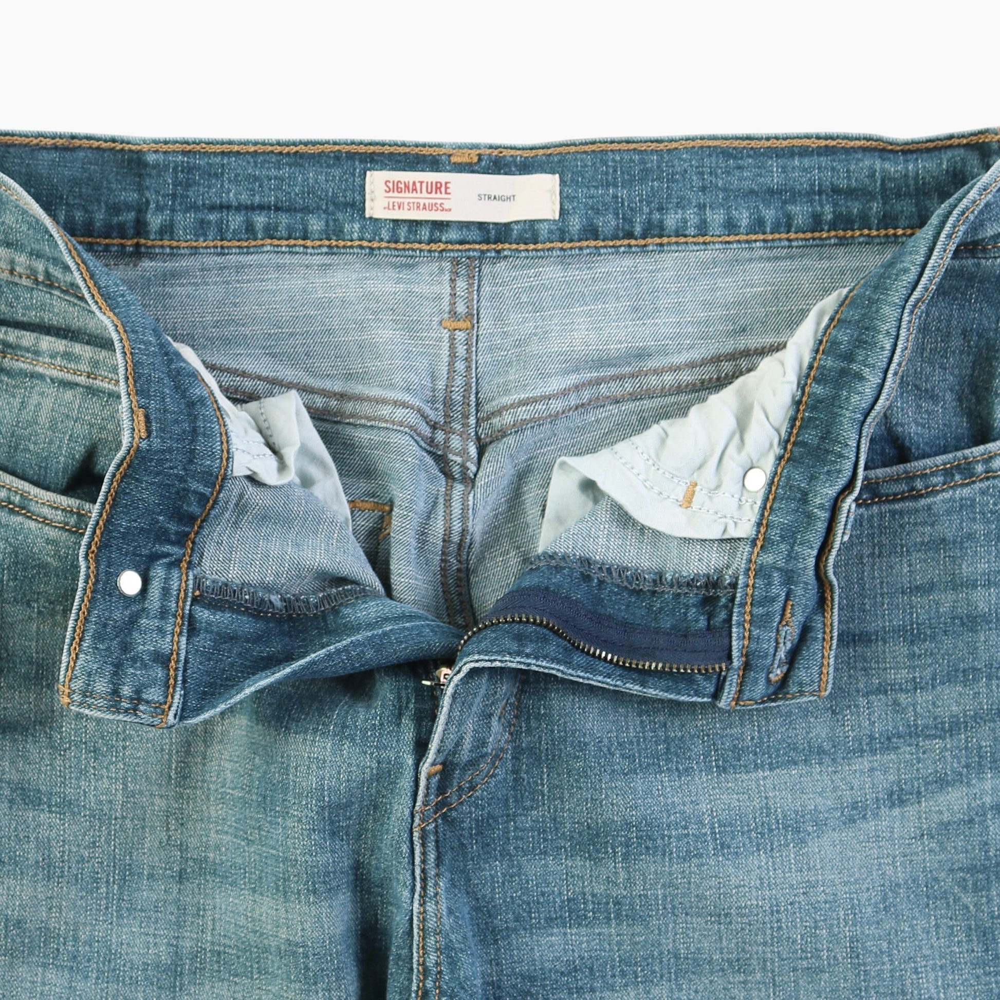 Vintage Signature Straight Jeans - Denim 32/34