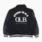 Vintage Varsity 'OLB' Bomber Jacket - Black