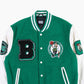 Vintage Varsity 'Boston Celtics' Bomber Jacket - Green
