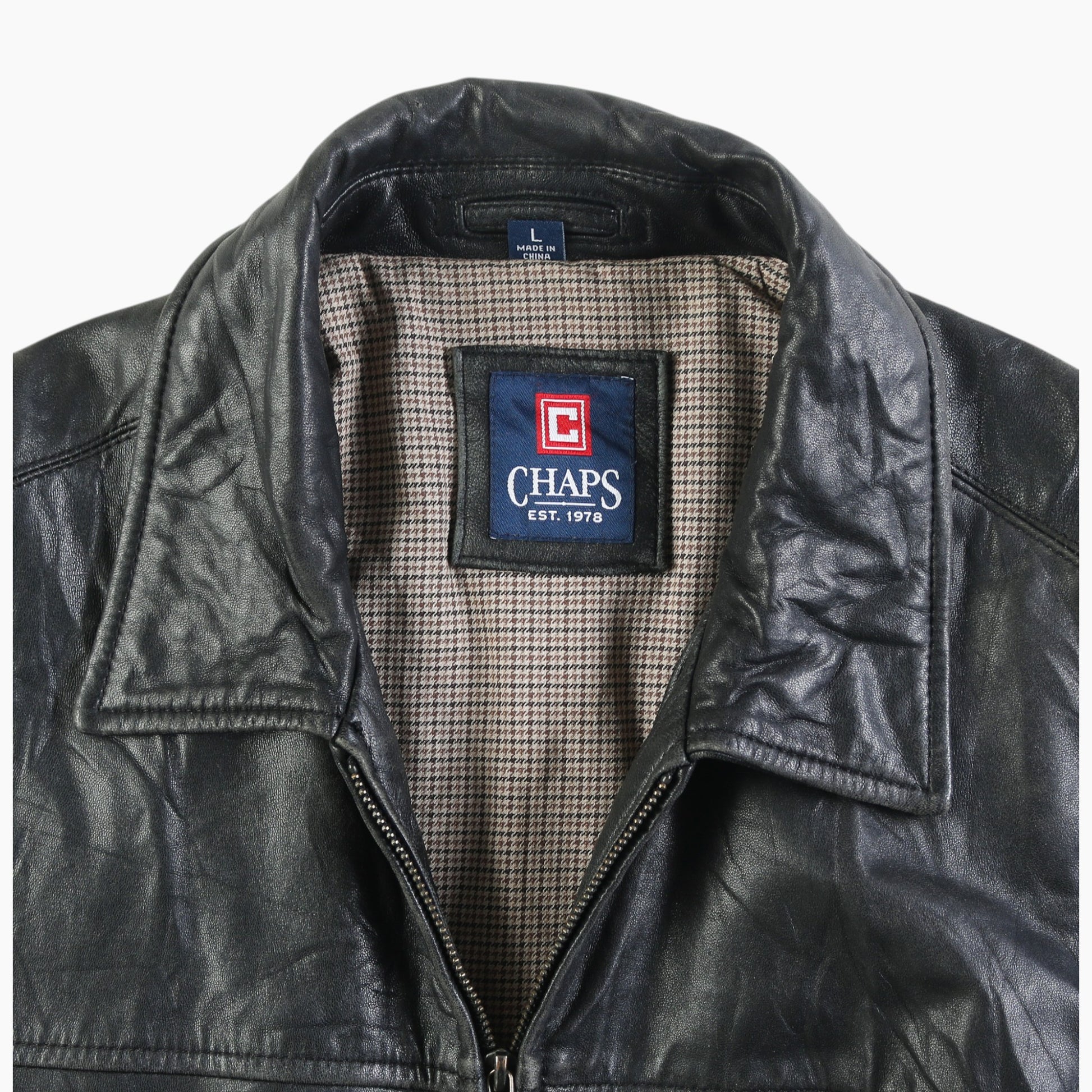 Chaps Leather Car Jacket