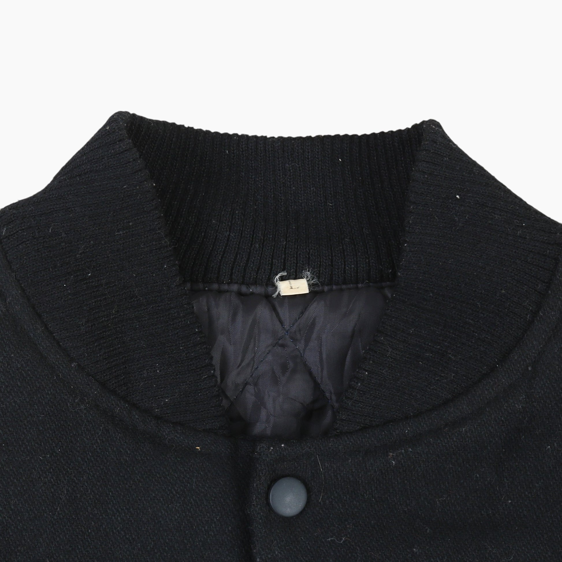 Vintage Varsity 'Police Admin' Bomber Jacket - Black