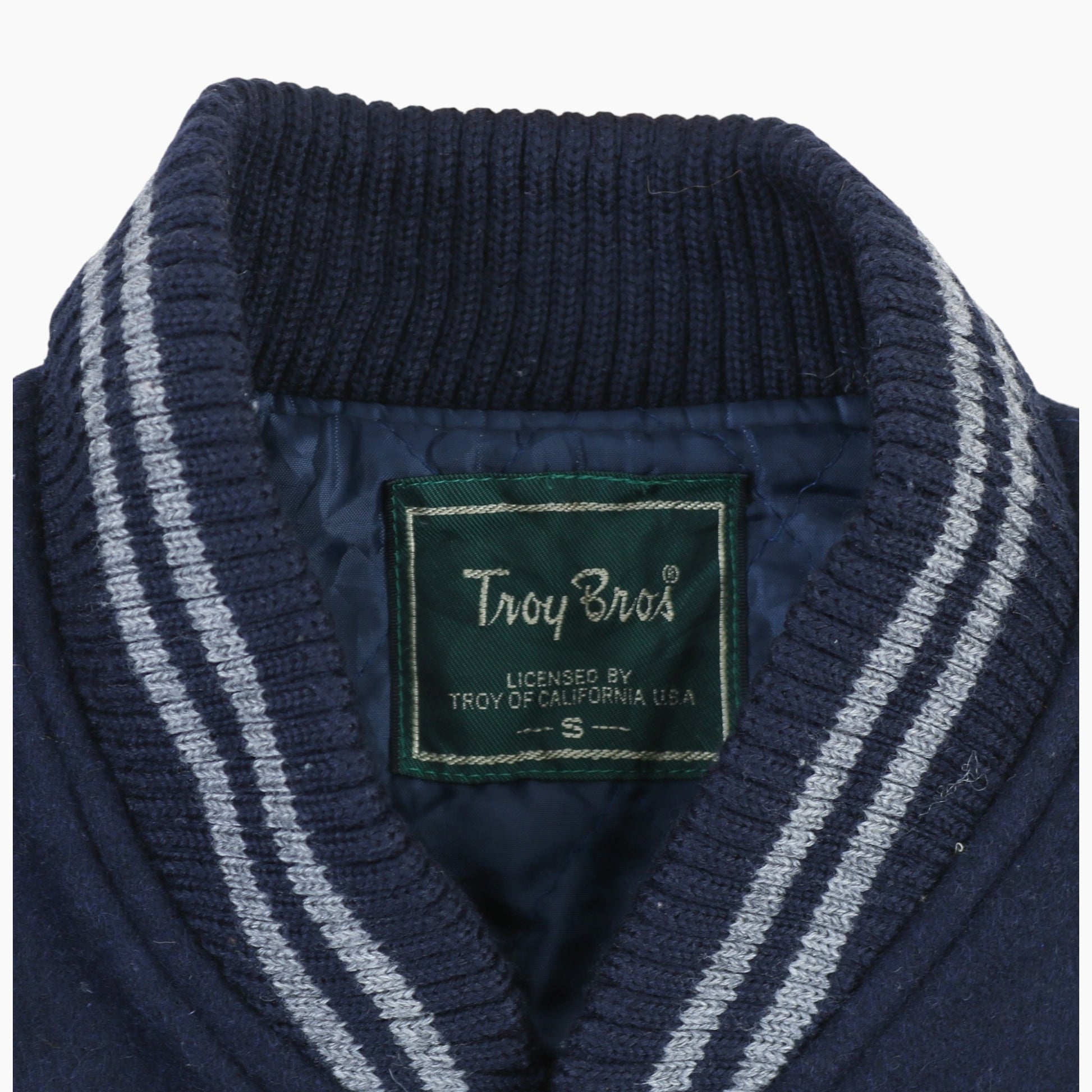 Vintage Varsity 'Troy Bros' Bomber Jacket - Navy