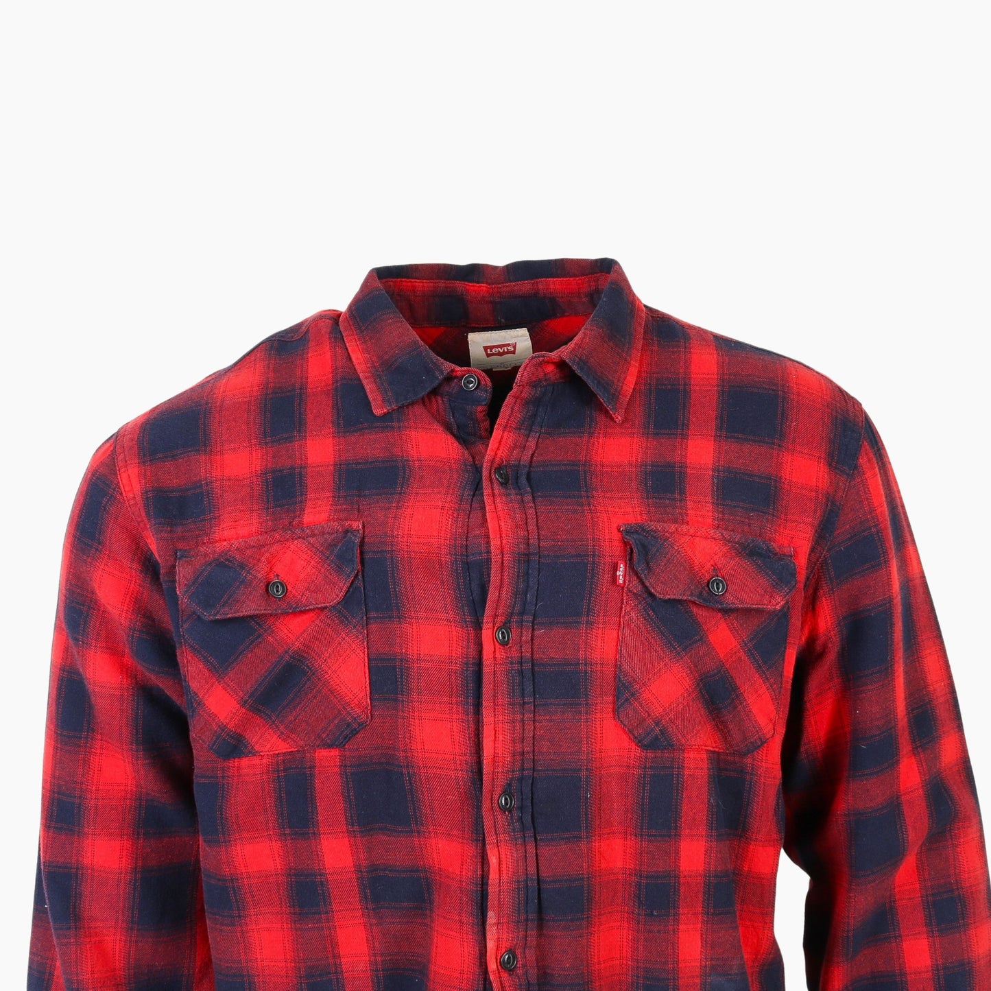 Vintage Flannel Overshirt - Red Check