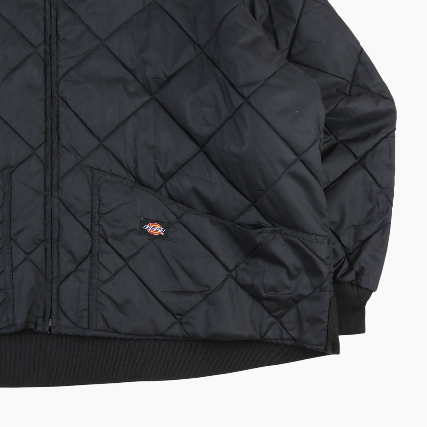 Quilted Bomber Jacket - Black