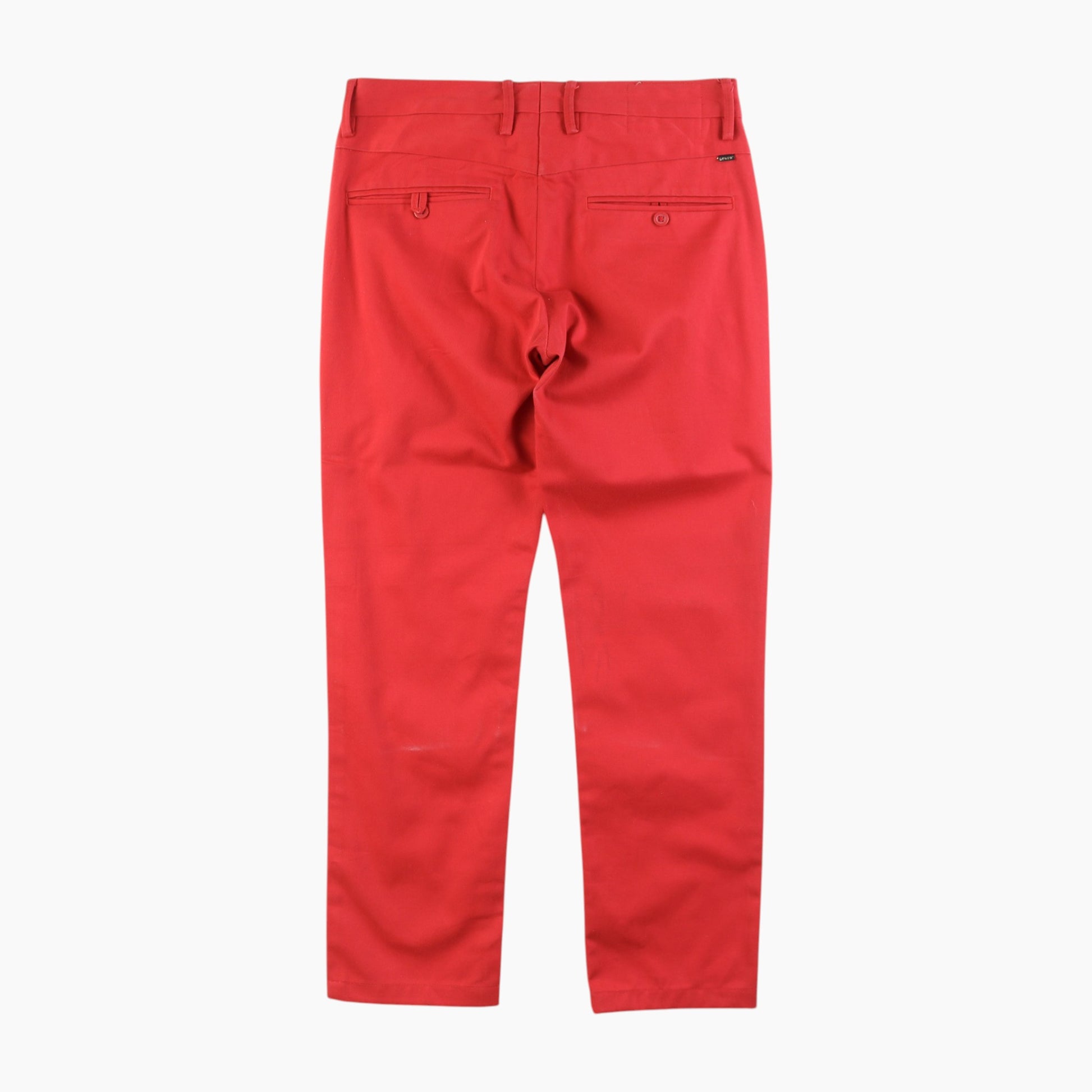 Vintage Gold Tab Pants - Red