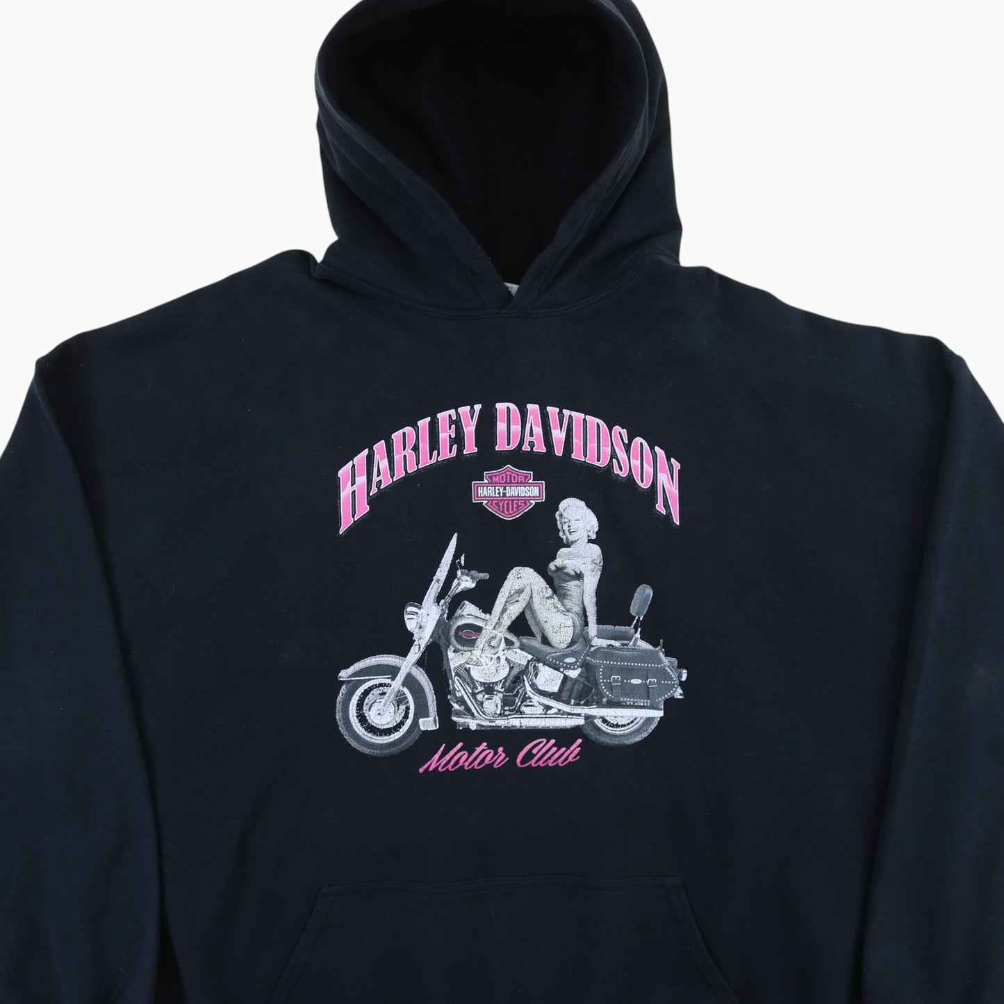 'Motor Club' Hooded Sweatshirt - Black