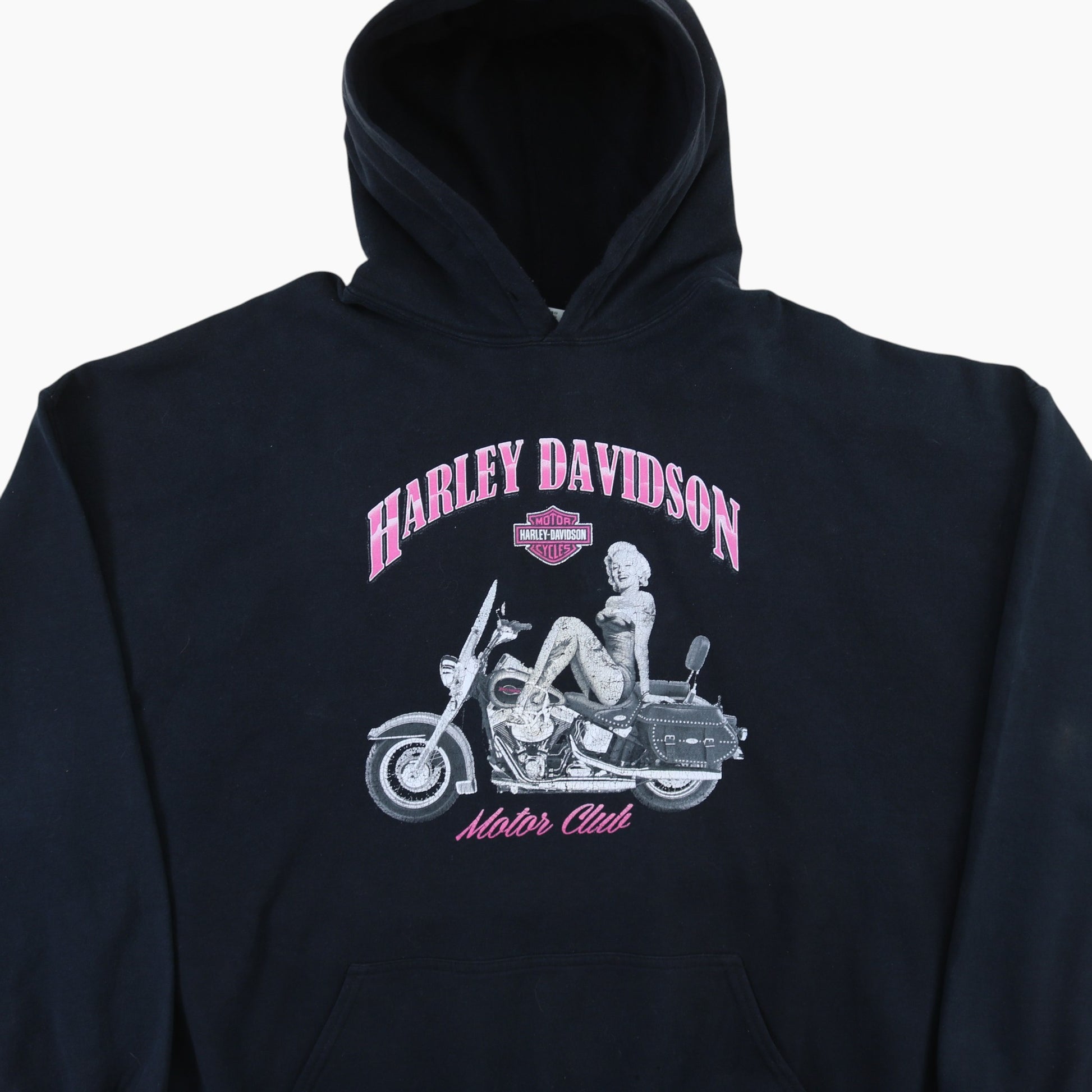 'Motor Club' Hooded Sweatshirt - Black