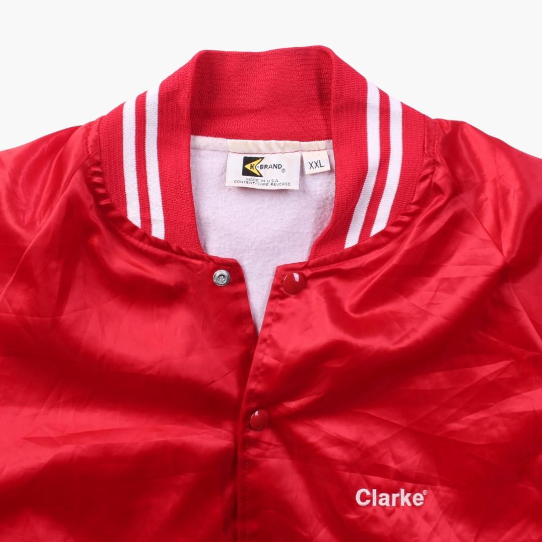 Vintage 'Clarke' Satin Bomber Jacket | American Madness