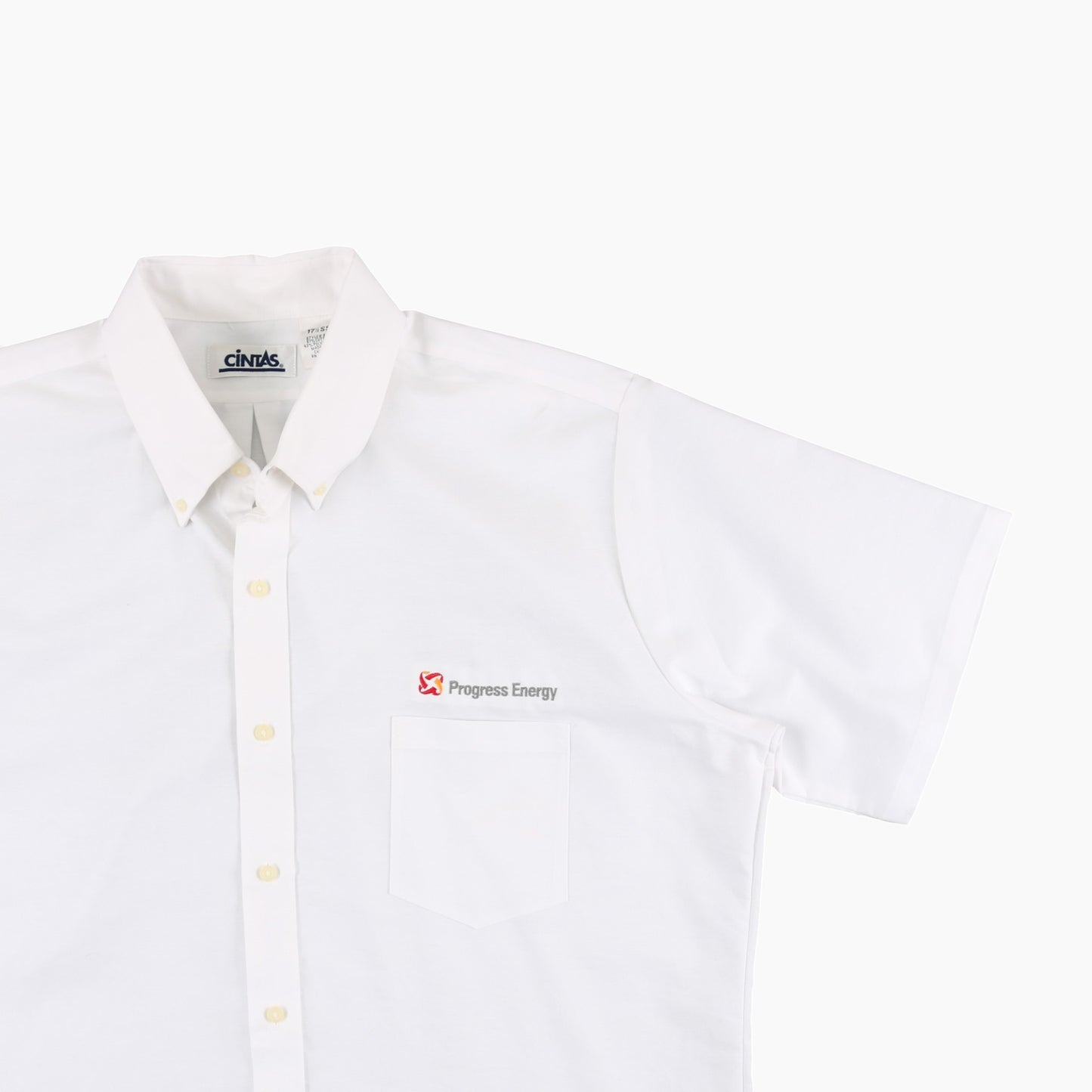'Progress Energy' Vintage Garage Shirt - White