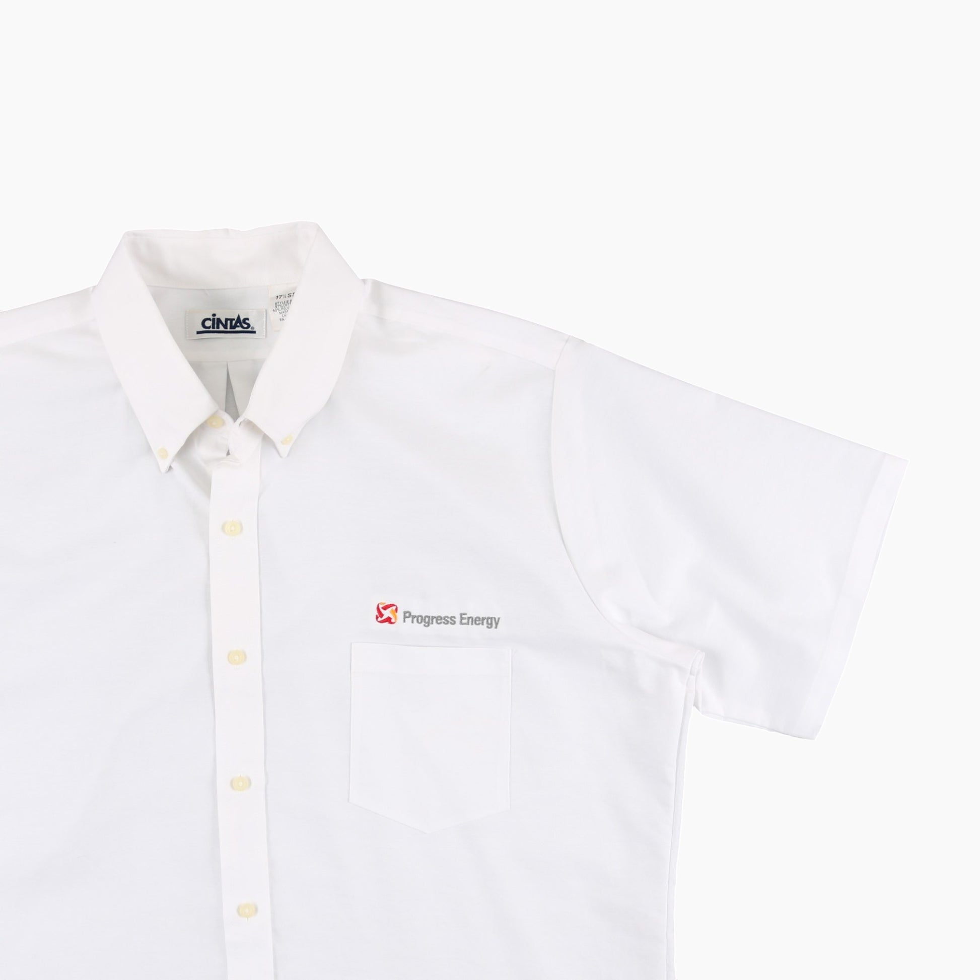 'Progress Energy' Vintage Garage Shirt - White
