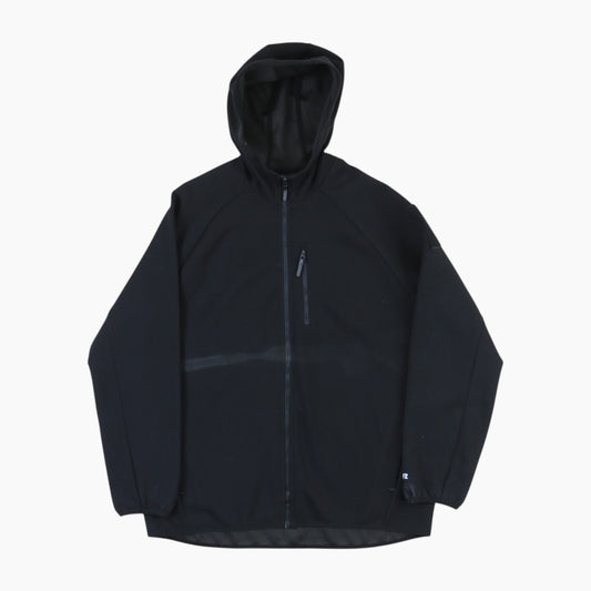 Zip Up Hooded Sweatshirt - Black