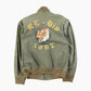 Vintage Printed Bomber Jacket - Green
