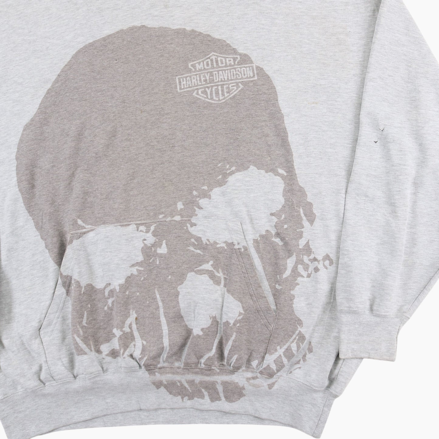 'Skull' Hooded Sweatshirt - Grey