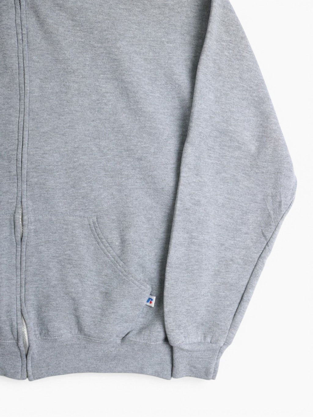 Vintage Zip Up Hooded Sweatshirt - Grey