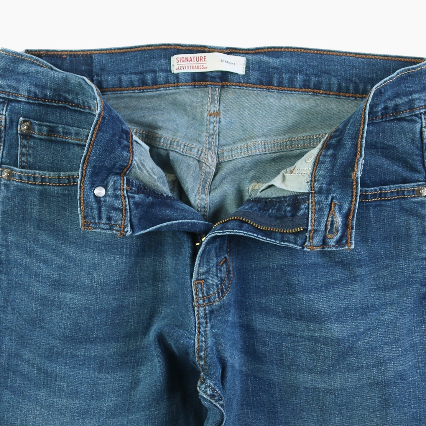 Vintage Signature Straight Jeans - Denim 29/30
