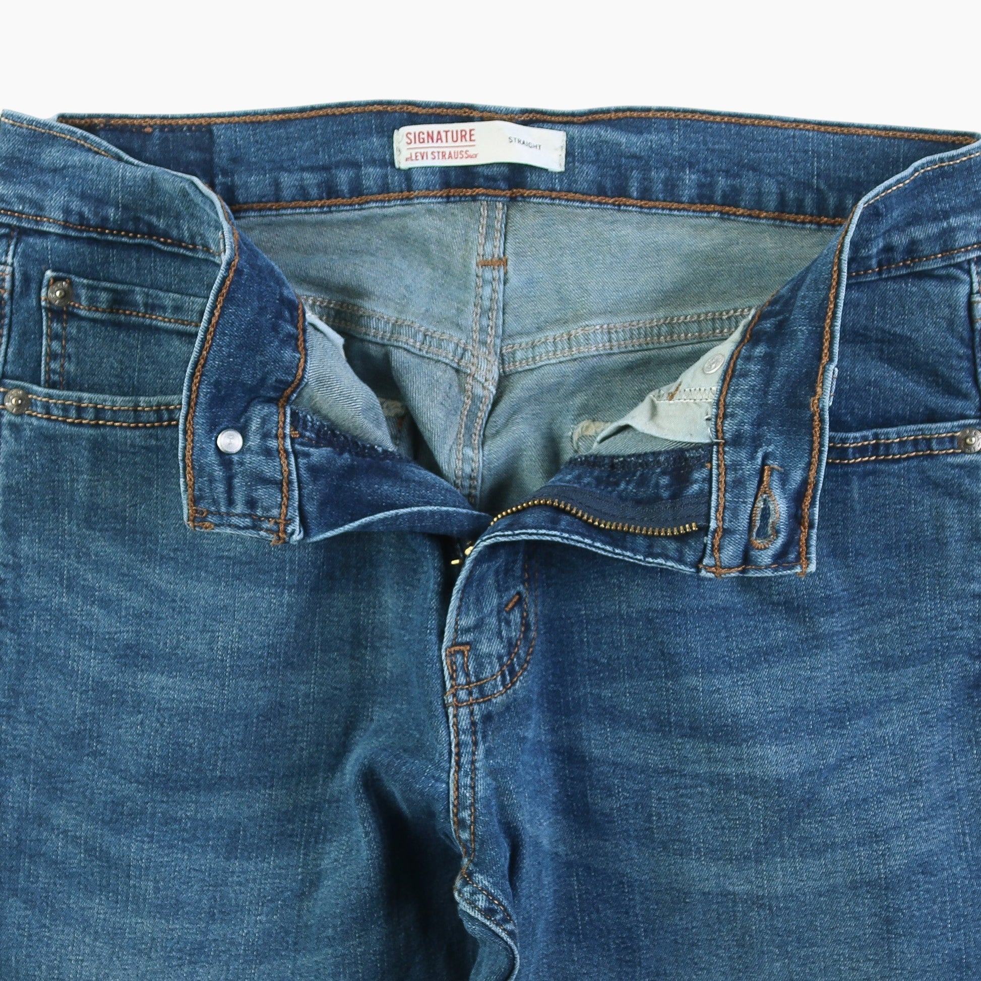 Vintage Signature Straight Jeans - Denim 29/30