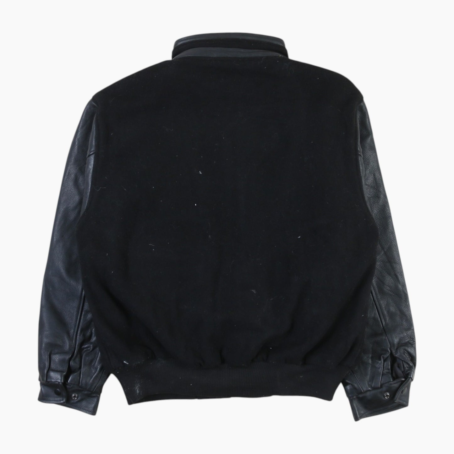 Vintage Varsity 'FCL' Bomber Jacket - Black