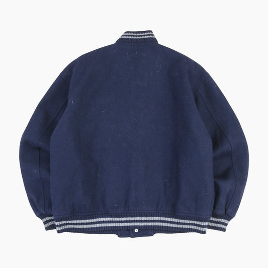 Vintage Varsity 'Troy Bros' Bomber Jacket - Navy