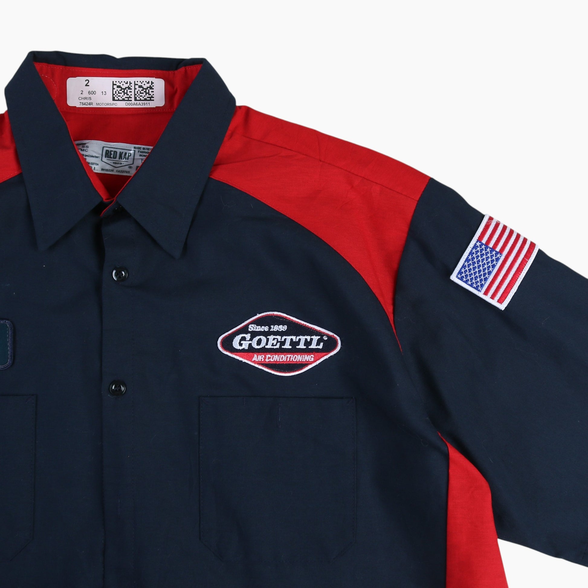 'Chris' Vintage Garage Shirt - Navy