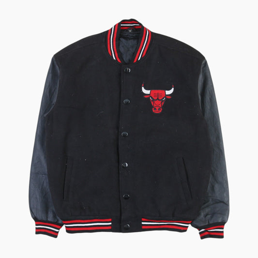 Vintage Varsity 'Chicago Bulls' Bomber Jacket - Black