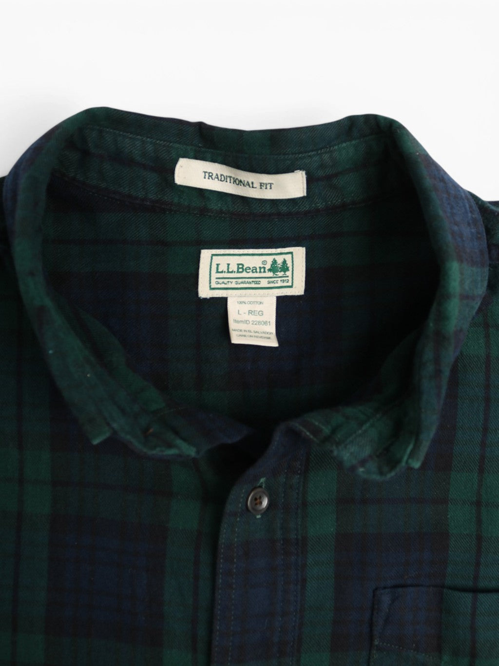 Vintage Flannel Shirt - Green Check