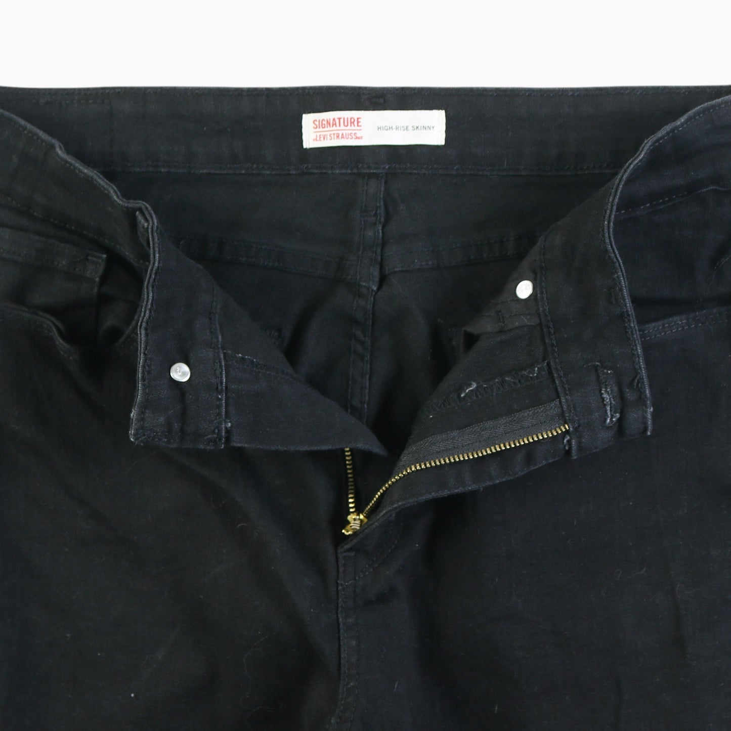 Vintage Signature High Rise Skiny Jeans - Black 31/32