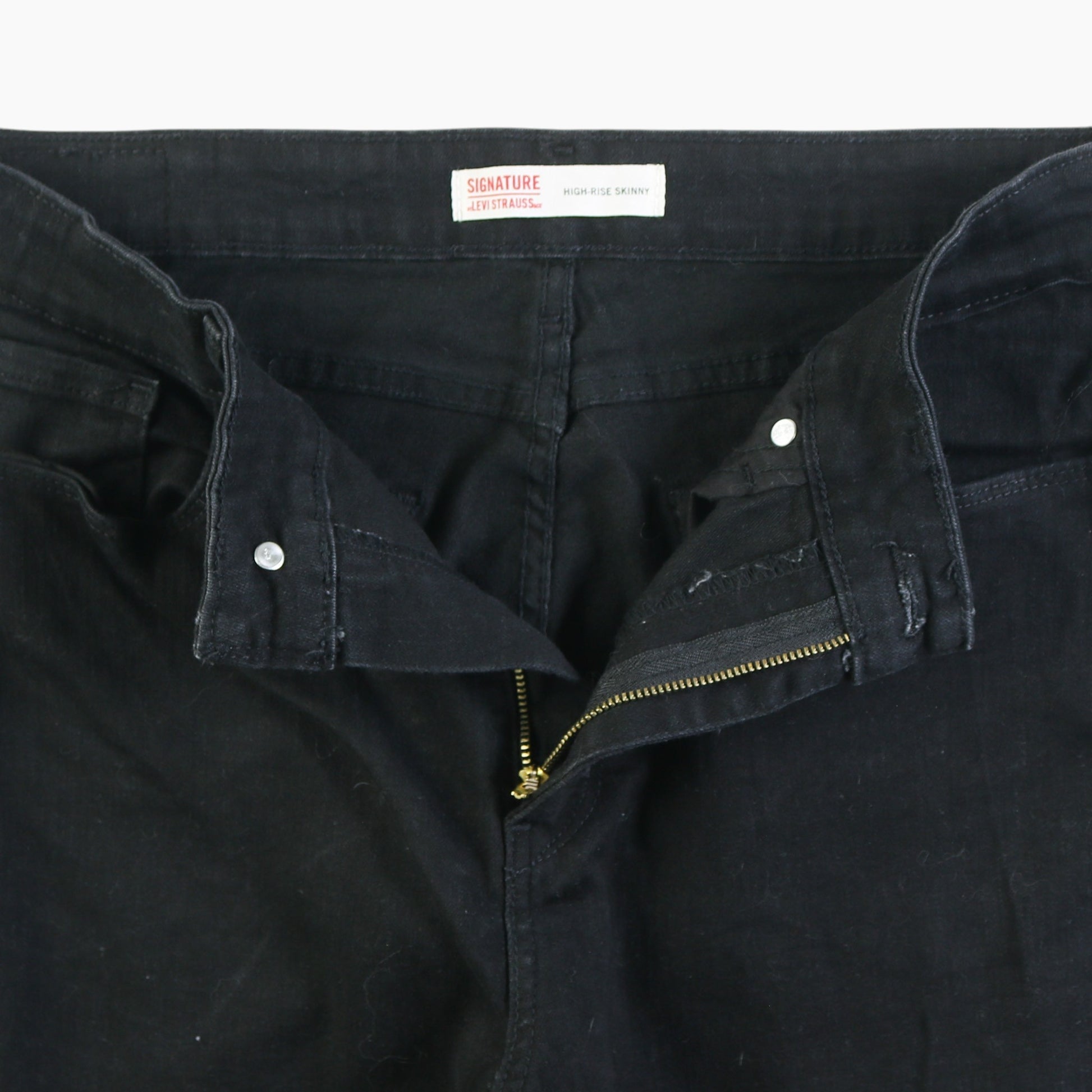 Vintage Signature High Rise Skiny Jeans - Black 31/32