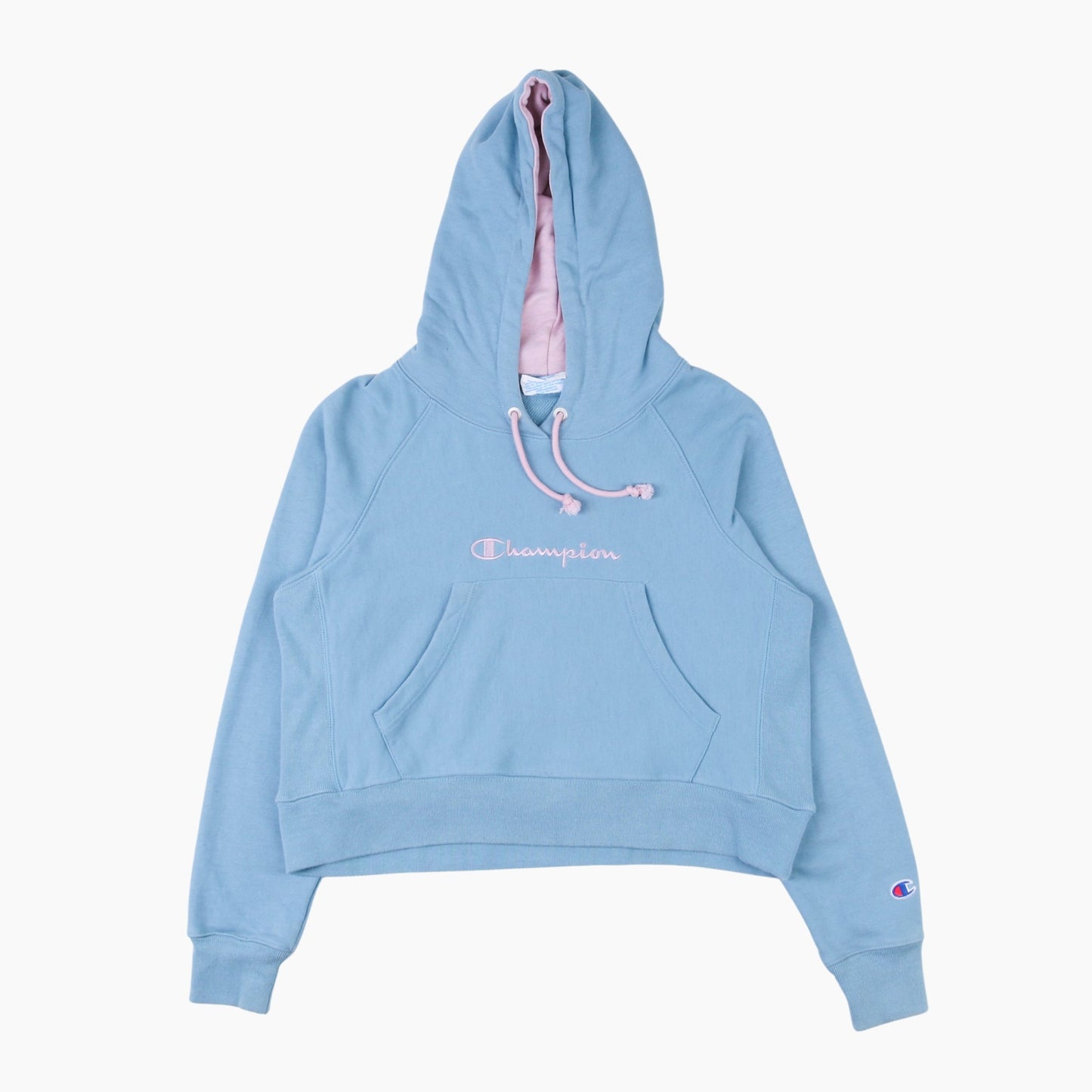 Embroidered Hooded Sweatshirt - Blue