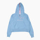 Embroidered Hooded Sweatshirt - Blue