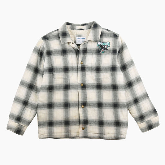 Vintage Flannel Overshirt - Black & White Check - American Madness