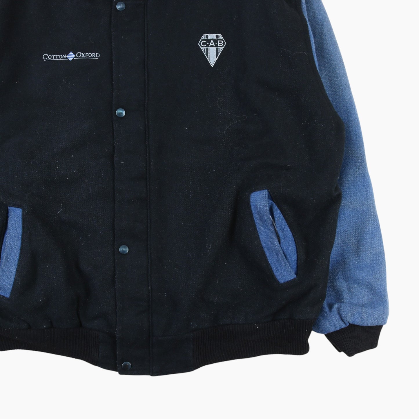 Vintage Varsity 'CAB' Bomber Jacket - Black