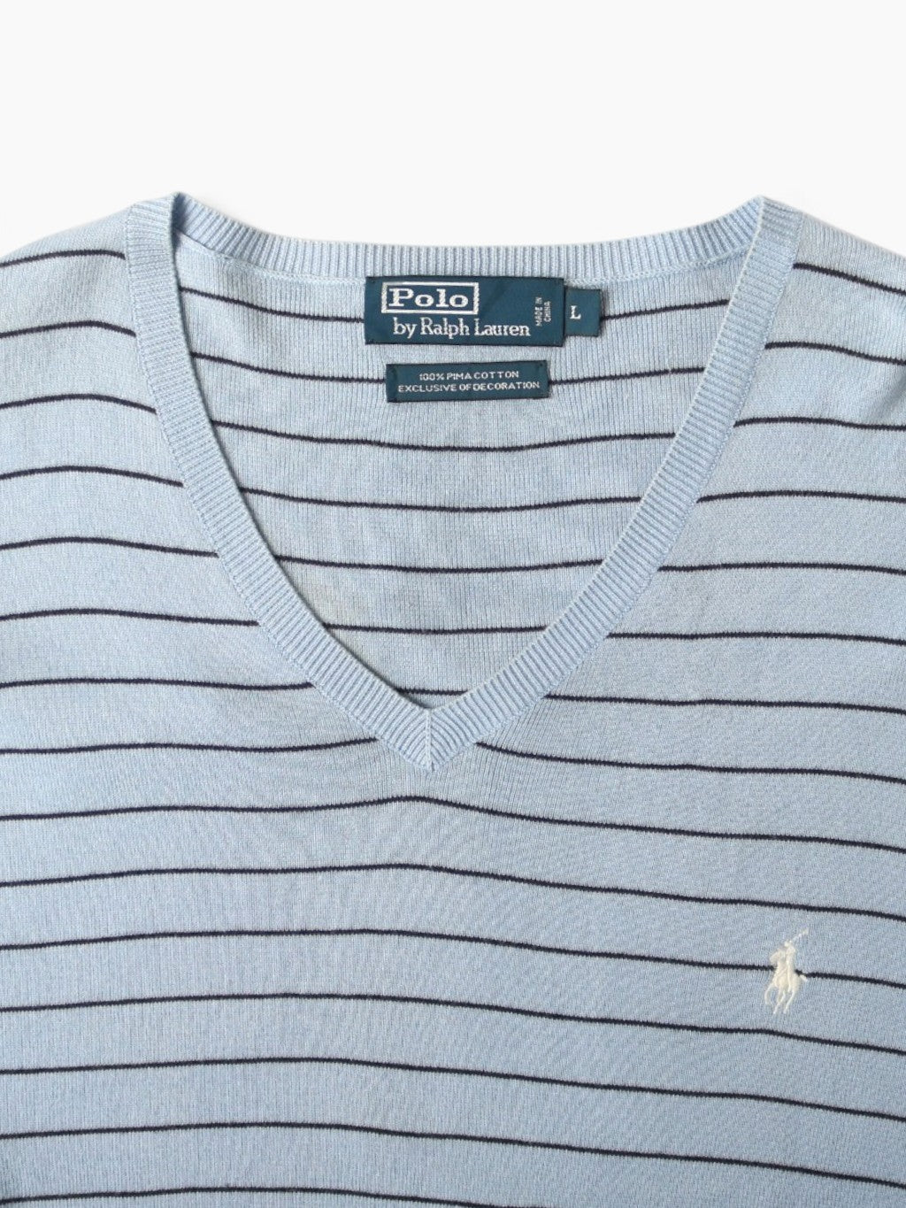 Striped Knit V-Neck
