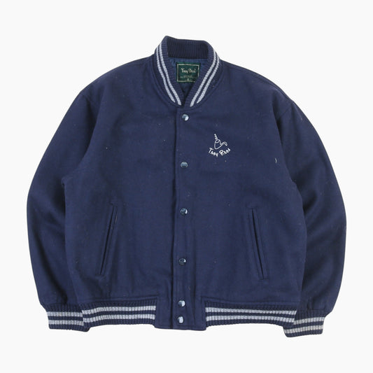 Vintage Varsity 'Troy Bros' Bomber Jacket - Navy