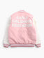 Vintage Varsity 'P' Bomber Jacket - Pink
