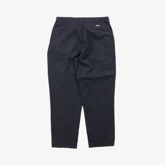 Pleated Work Trousers - Black - 36/30 - American Madness