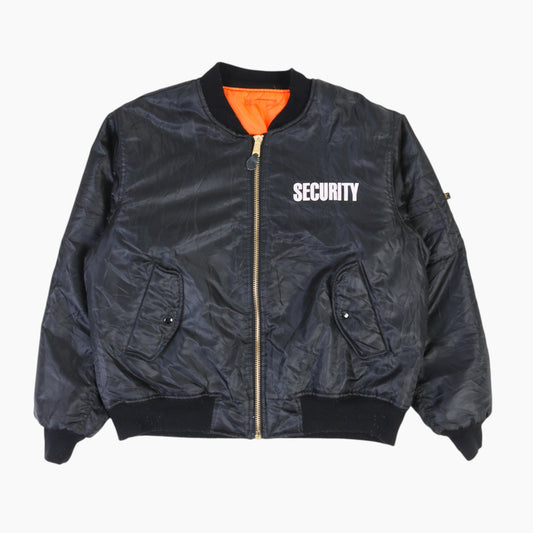 Vintage 'Security' MA-1 Bomber Jacket - American Madness