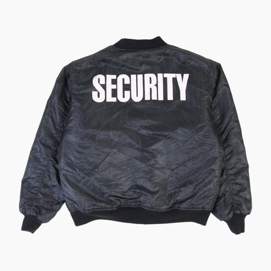 Vintage 'Security' MA-1 Bomber Jacket - American Madness