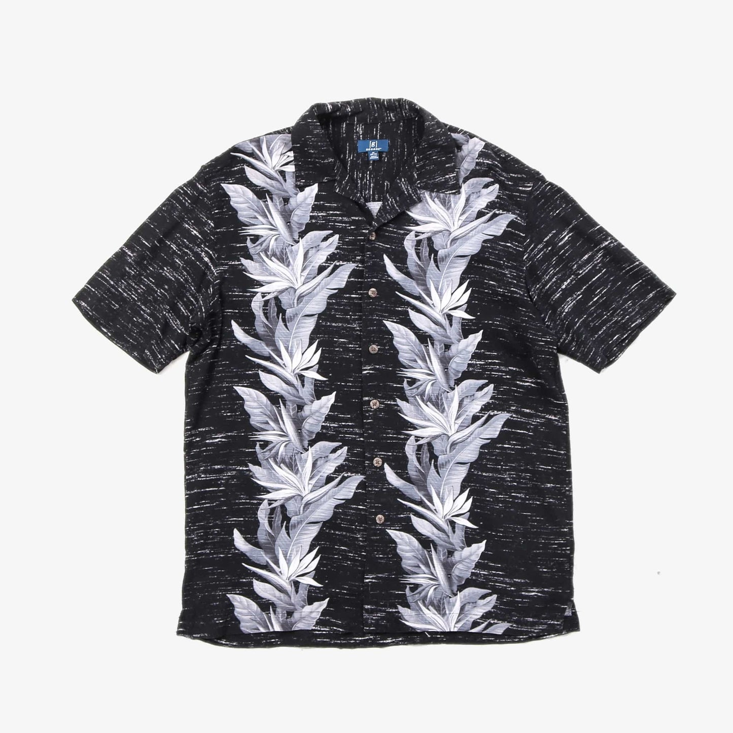 'Black and White Flowers' Hawaiian Shirt - American Madness
