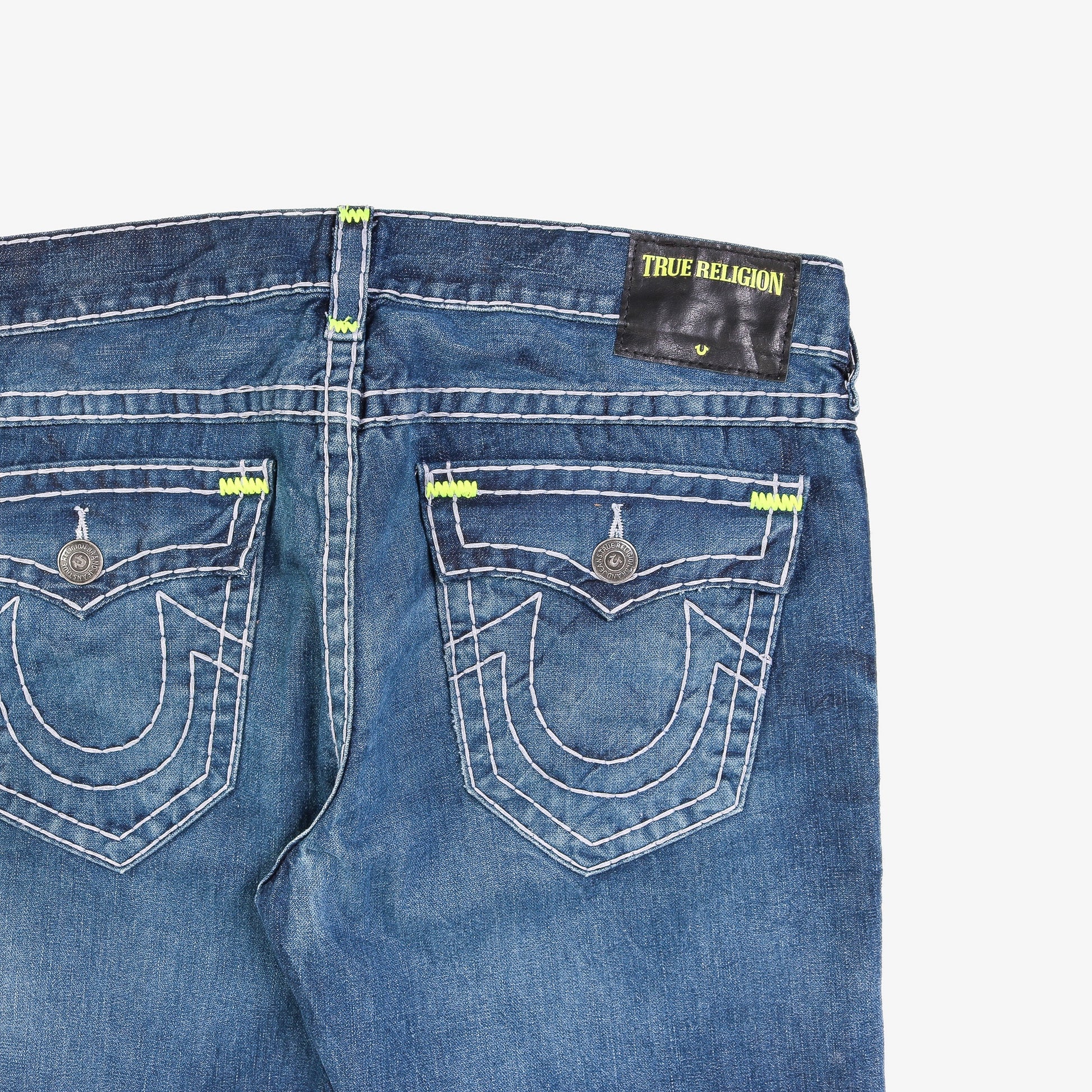 Yellow true religion store shorts