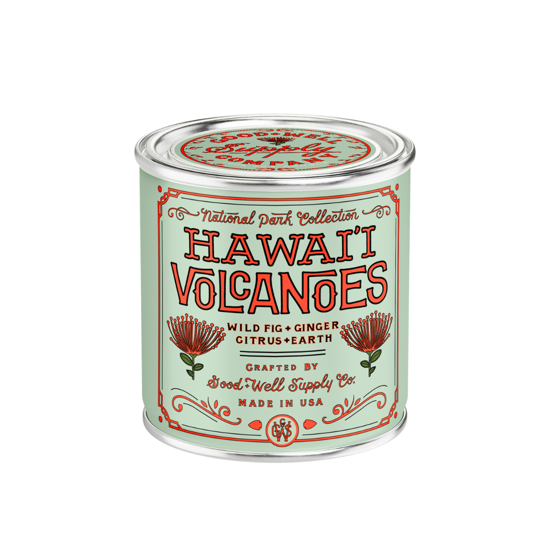 Hawaii Volcanoes National Park Candle: 1/2 Pint - American Madness