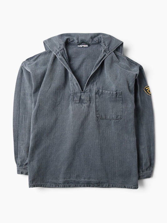 Vintage Patched Smock - Blue