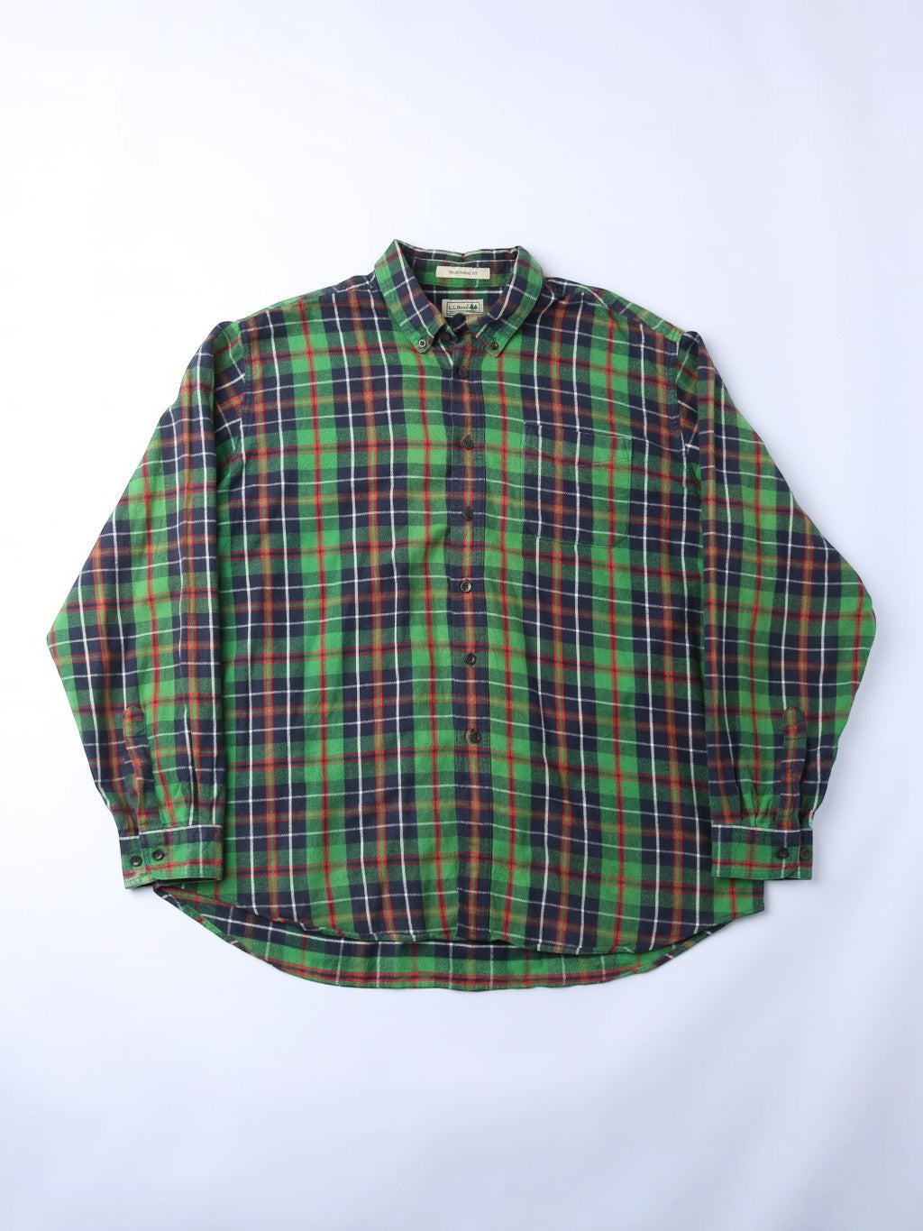 Vintage Flannel Shirt - Green Check