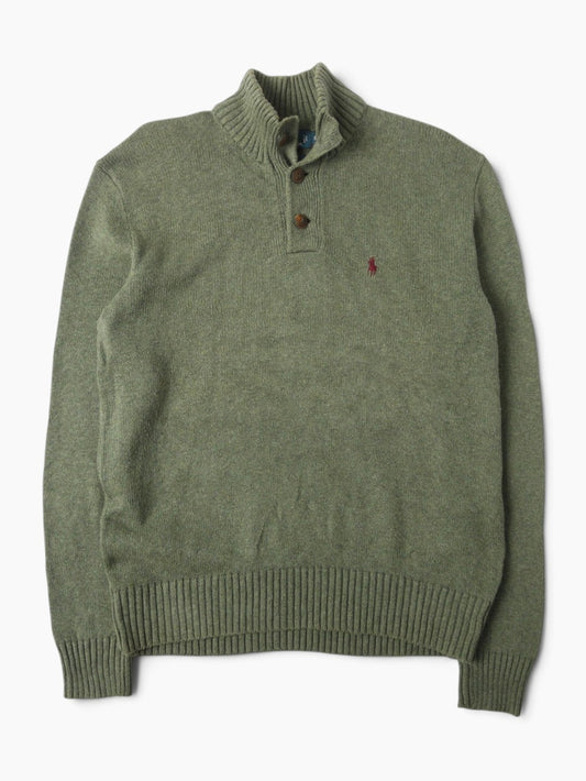 Mock Neck 3 Button Knit
