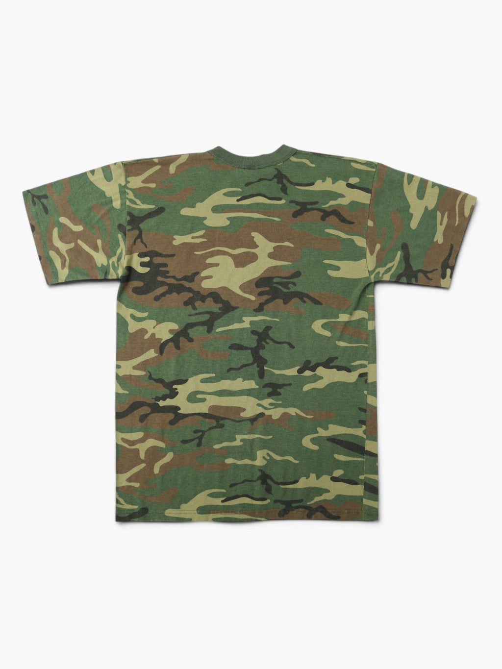 Single Stitch Woodland Camouflage T-Shirt