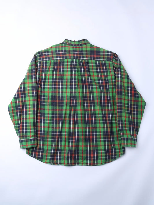 Vintage Flannel Shirt - Green Check
