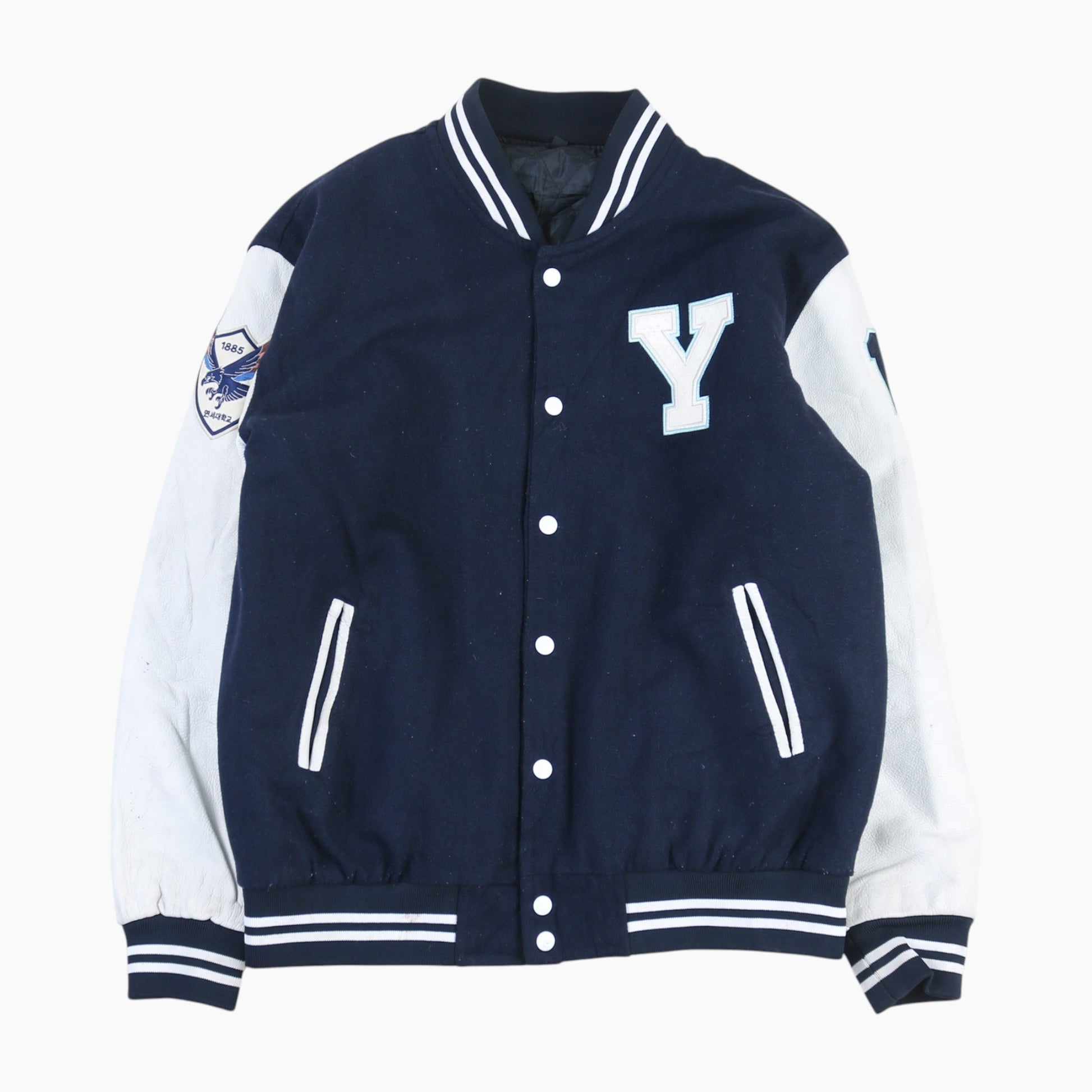 Vintage Varsity 'Y' Bomber Jacket - Navy
