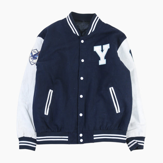 Vintage Varsity 'Y' Bomber Jacket - Navy