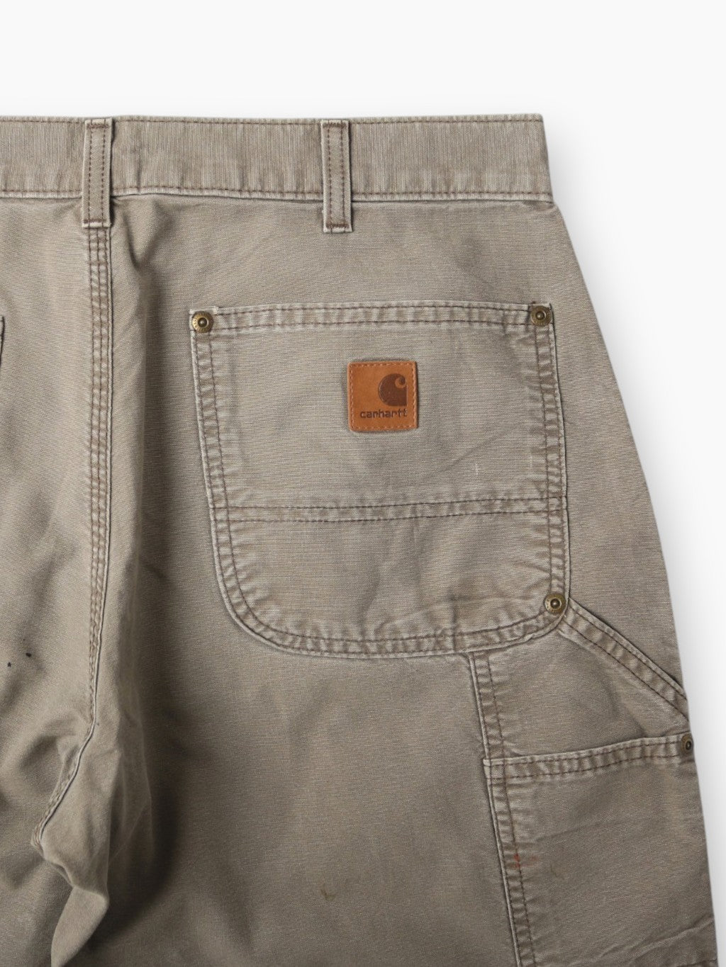 Double Knee Shorts - Beige - 32"