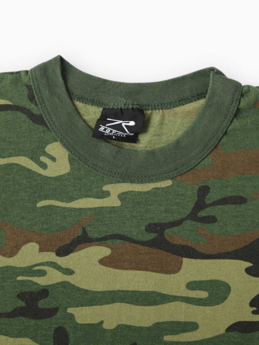 Single Stitch Woodland Camouflage T-Shirt