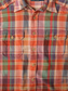 Vintage Flannel Shirt - Orange Check
